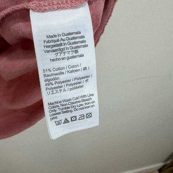 J.Crew Surf Ready Tuck Graphic Tee Shirt Cotton Blend Crewneck Blush Mens XL - Picture 7 of 10